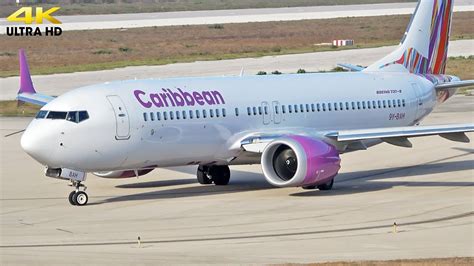 Boeing 737 MAX8 Caribbean Airlines 9Y BAH Curaçao Hato CUR TNCC