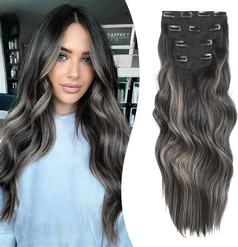 Amazon LE SECRET 4Pcs Clip In Hair Extensions Long Thick Hair