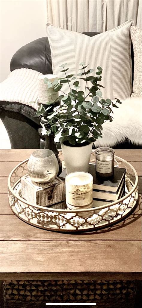 Coffee table tray chic farmhouse gold mirror – Artofit