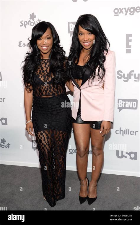 Khadijah Haqq Left And Malika Haqq Attends The Nbcuniversal Cable Entertainment 2015 Upfront