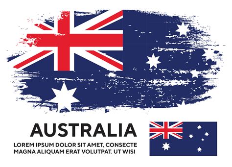 Colorful Australia Grunge Texture Faded Flag Design Vector 11736796