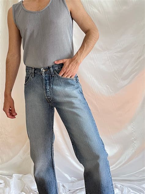 Y2k Vintage Americanino Washed Blue Jeans Men Y2k Washed Jeans Etsy