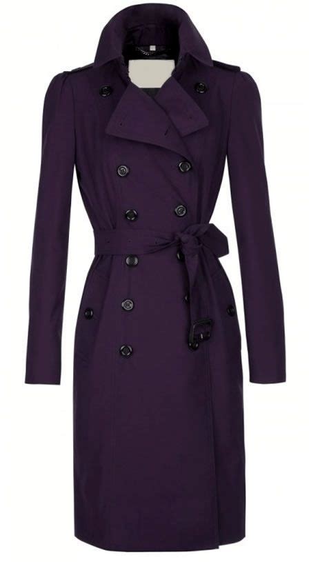 Dark Purple Burberry Cotton Trench Coat Airborne Jacket