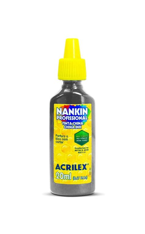 Tinta Nankin 20ml Acrilex Prata