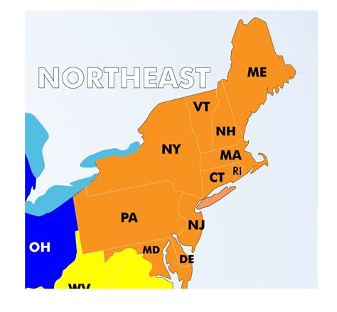 Northeastern US Political Map By 45 OFF