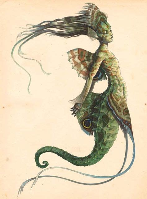 A Half Human Half Seahorse With Images Mermaid Art Spiderwick