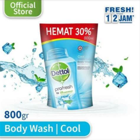 Jual DETTOL Body Wash Cool Pouch 800ml Shopee Indonesia