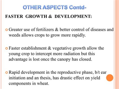 Physiological Limits In Crop Production Ppt