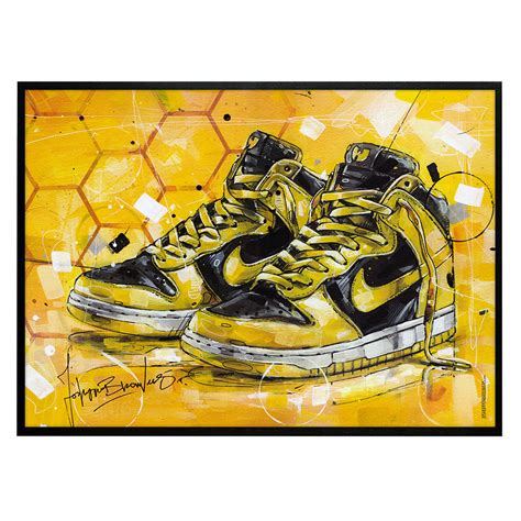 Pintura de Wu-Tang x Dunk High LE (40x30cm) – Jos Hoppenbrouwers art