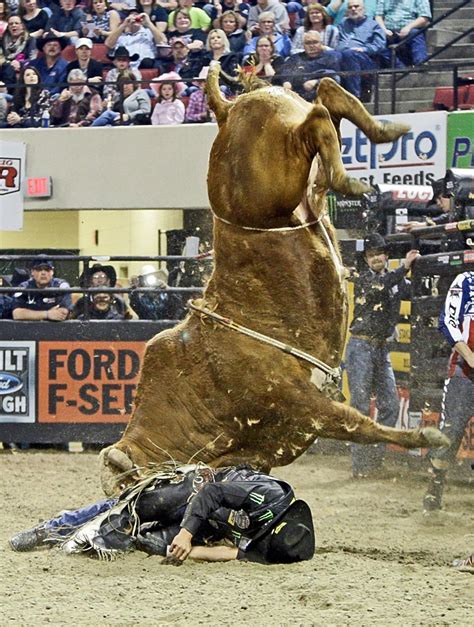 Photos:PBR Bull Riding Action