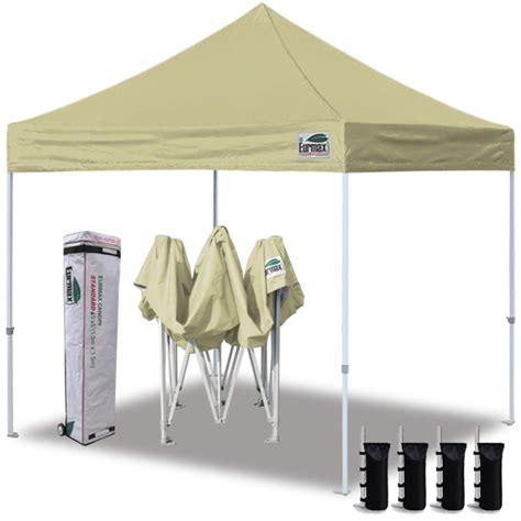 Super Canopy 10 X 10 Sandy Pop Up Canopy And 56lbs Instant Outdoor