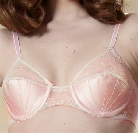 Pink Bullet Bra In Cotton Candy Pastel And Cream Underwire Etsy