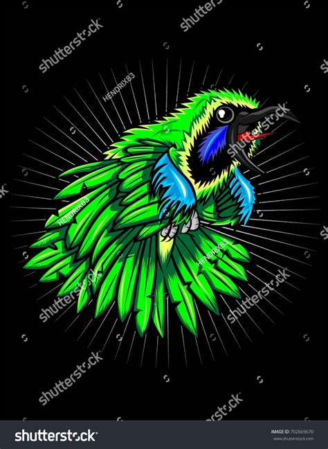 Cucak Hijau Bird Stock Vector Royalty Free Shutterstock