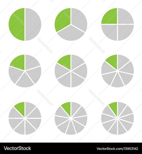 Circle segment set Royalty Free Vector Image - VectorStock