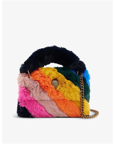 Kurt Geiger Kensington Rainbow Faux Fur Cross Body Bag In Blue Lyst UK