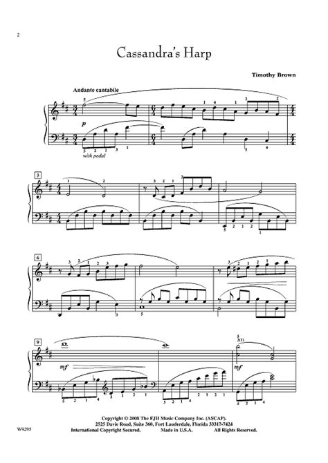 Cassandra S Harp Sheet Music For Piano Sheet Music Now