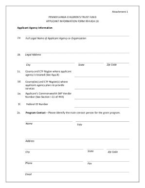 Fillable Online REQUEST FOR APPLICATION RFA 9002 17 State Fax