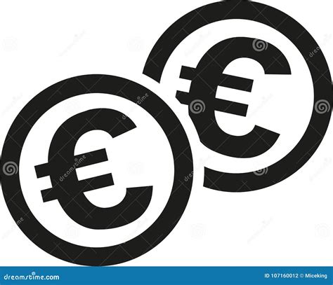 Coins With Euro Signs Stock Vector Illustration Of Finance