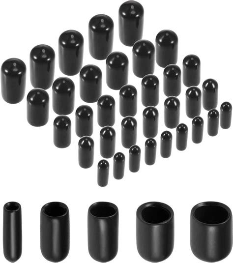 Sourcing Map Pcs Round Rubber End Caps Mm