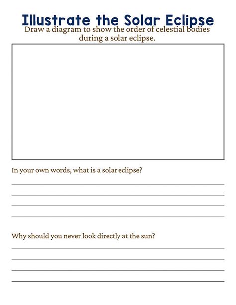 Solar Eclipse Diagram Worksheet