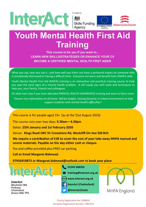 Youth Mental Health First Aid Training Love Southend