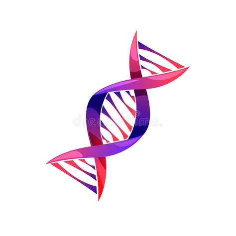 Dna Helix Icon Logo Template Human Genetic Vector Simple Logo Vector