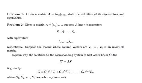 Solved Problem Given A Matrix A Aij Nxn State The Chegg