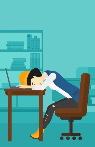 Woman Sleeping On Workplace Stock Vector Image By ©visualgeneration