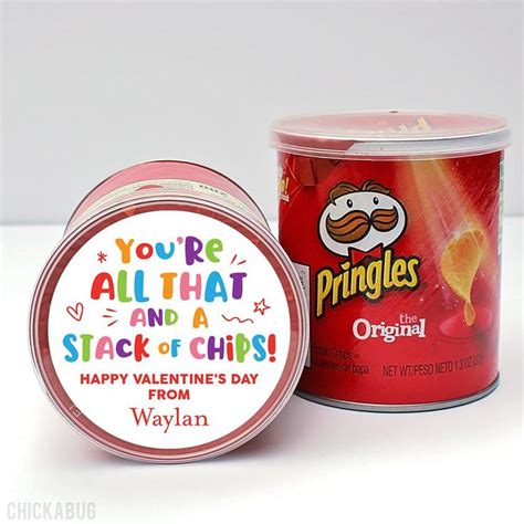 Potato Chips All That And A Stack Of Chips Valentine S Day Stickers