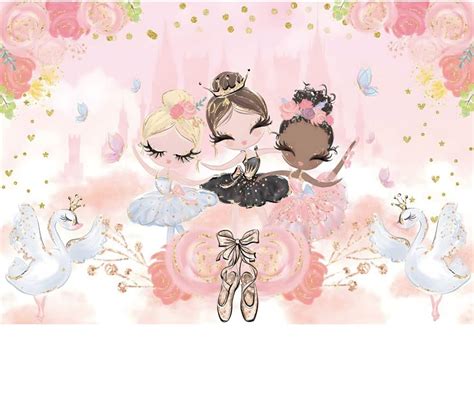 Amazon Leyiyi X Ft Cute Ballerina Backdrop For Baby Shower