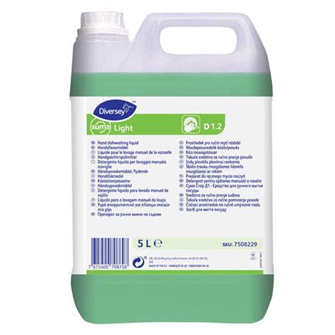 SupplyMe Diversey Suma Light D1 2 Hand Dishwashing Liquid Emerald 5L