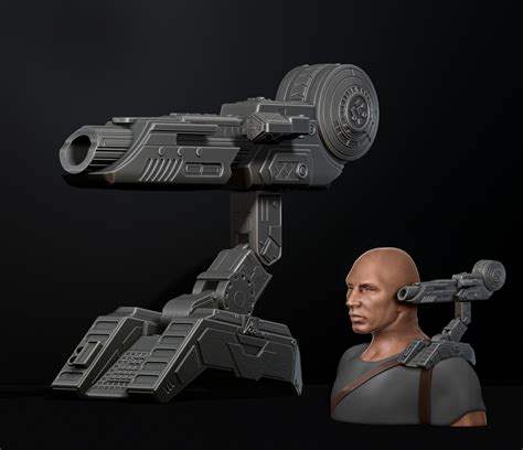 3d File Predator Shoulder Cannon Plasma Two Size File Stl Obj For 3d