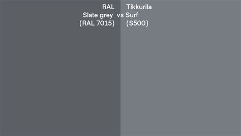 RAL Slate Grey RAL 7015 Vs Tikkurila Surf S500 Side By Side Comparison