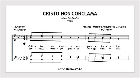 TTBB 0249 00 CRISTO NOS CONCLAMA QUARTETO MIDI YouTube