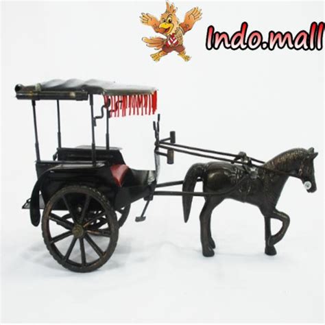 Jual Miniatur Delman Andong Dokar Bendi Kereta Kuda Kado Unik Lucu