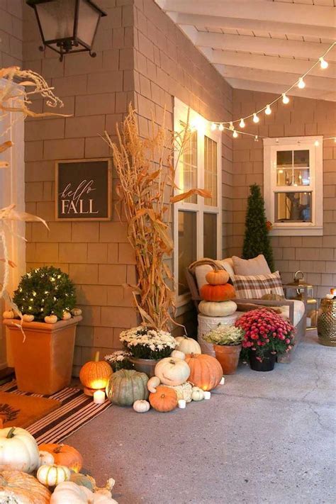 Small Front Porch Fall Decor Ideas Modern