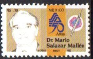 Stamp Dr Mario Salazar Mallén Mexico 50 Years Of S S A Mi MX 2360