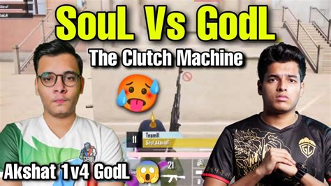 Akshat 1v4 Team Godlike 😱 The Clutch Machine Team Soul Highlights