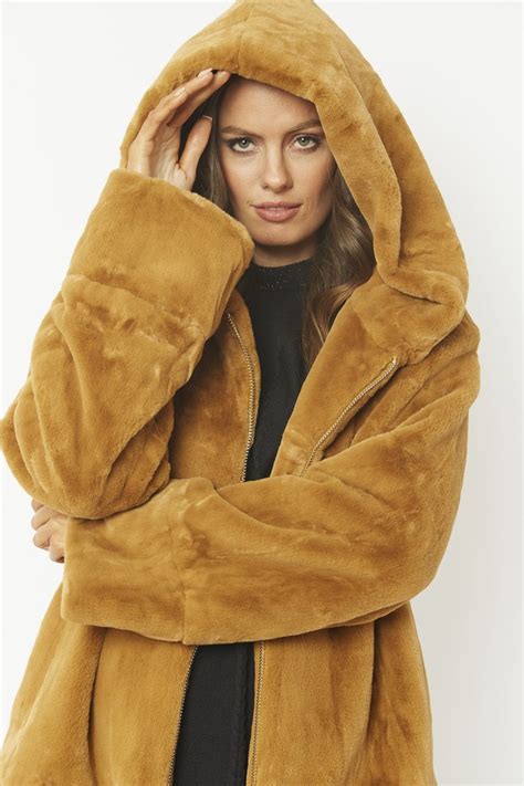 Chocolate Oversized Faux Fur Jacket Jayley