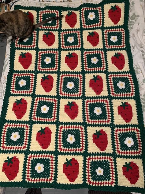 Strawberry Summer Blanket Free Crochet Patterns Crocht