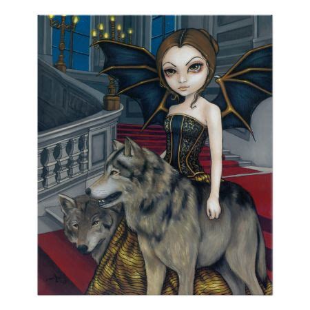 Wolf Manor Gothic Vampire Fairy Art Print Jasmine Becket Griffith