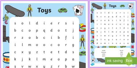 Toy Word Search Teacher Made