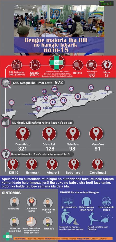 Infografia Dengue Maioria Iha Dili No Hamate Labarik Nain