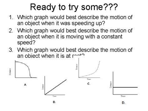 Motion Graphs Describing The Motion Of An Object