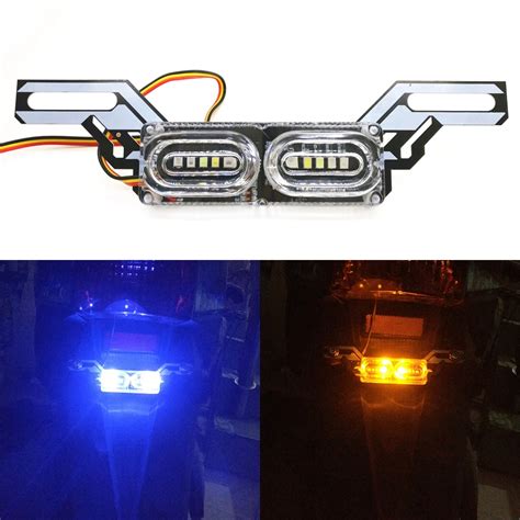 Motocicleta Led Strobe Brake Lamp Rgb Flash Colorido License Plate