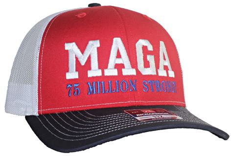 Tropic Hats Adult Embroidered Maga Million Strong Panel Trucker