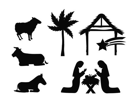 Nativity Silhouette Vector Art, Icons, and Graphics for Free Download