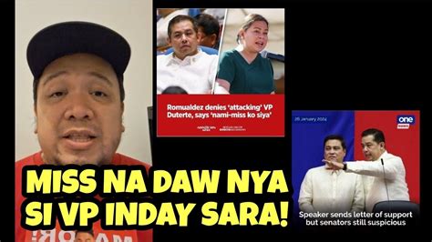 Speaker Martin Di Daw Inaatake Si VP Sara Duterte May Strong Message