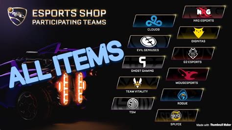 New Rocket League Esports Shop All Items Youtube