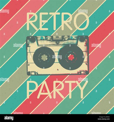 Retro Music Party Poster Design Disco Music Vintage Party Invitation